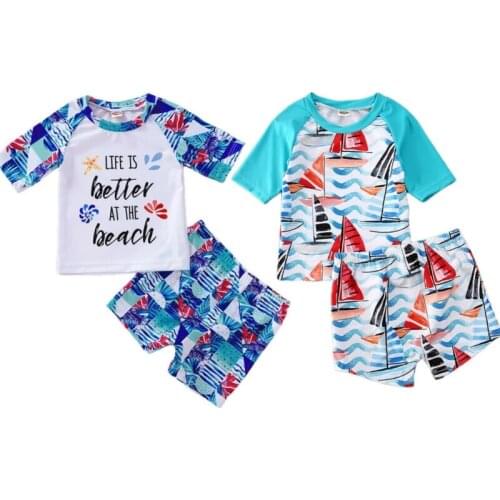 New 2pcs Toddler Baby Boy Girl Swimsuit Swimwear Bikini Shorts Bathing Suit