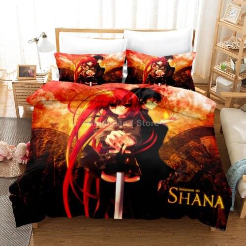 Shakugan No Shana Bedding Set Anime Bed Linen Quilt Duvet Cover Sets Home Decor Single Queen King Size Gift Kawaii Girl Cartoon