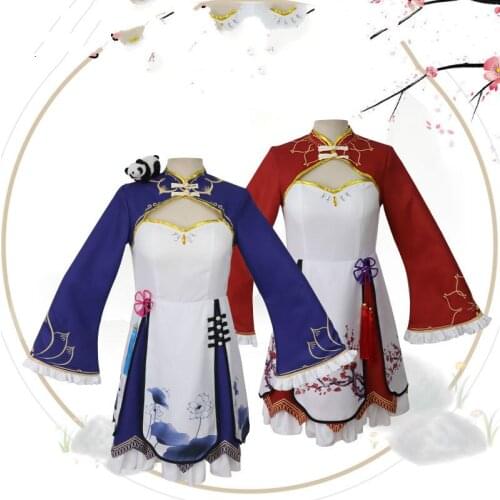 Re:Life in a Different World From Zero Ram Rem Cheongsam Dress Chinese Style Lolita Costume Halloween Carnival Party Costume
