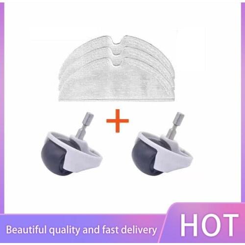 Caster assembly front wheel and cleaning cloth mop for Xiaomi Roborock 1/2 S5 Max S51 S55 S50 S6 Vacuum cleaner robot accessorie