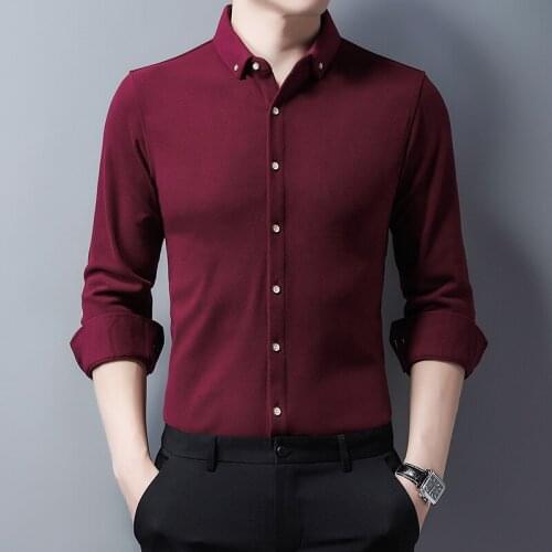 100kg Large Size Both-side Flannelette Claret Shirts Mens Double-sided Plush Blouse Mens Green Plain Black Winter Thermal Shirts