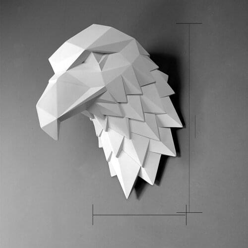 NORDIC RESIN GEOMETRIC EAGLE HEAD WALL HANGING DECORATION HOME LIVINGROOM WALL BACKGROUND MURAL ORNAMENTS WALL STICKER CRAFTS