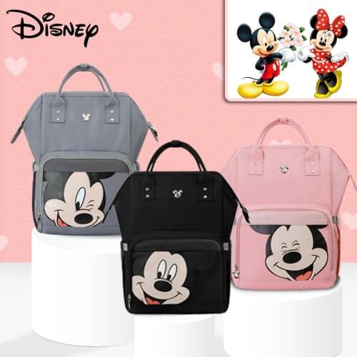 Disney Mickey Baby USB Diaper Bags Backpack Mommy Bag Travel Large Capacity Mommy Bag for Baby Fashion Mom Baby Stroller Bag
