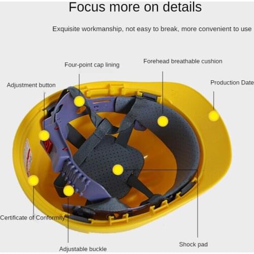Safety helmet construction site national standard thickening construction engineering thickening breathable