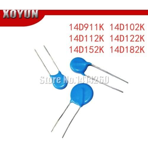 10pcs 14D911K 14D102K 14D112K 14D122K 14D152K 14D182K 14MM