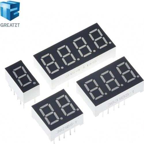 10PCS 0.36inch LED display 7 Segment 1 Bit/2 Bit/3 Bit/4 Bit Digit Tube Red Common Cathode / Anode Digital 0.36 inch led