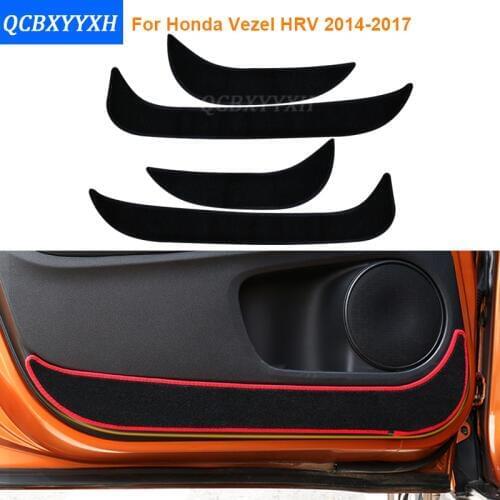 2 colors Car - Styling Protector Side Edge Protection Pad Protected Anti-kick Door Mats Cover For Honda HRV VEZEL 2014-2017