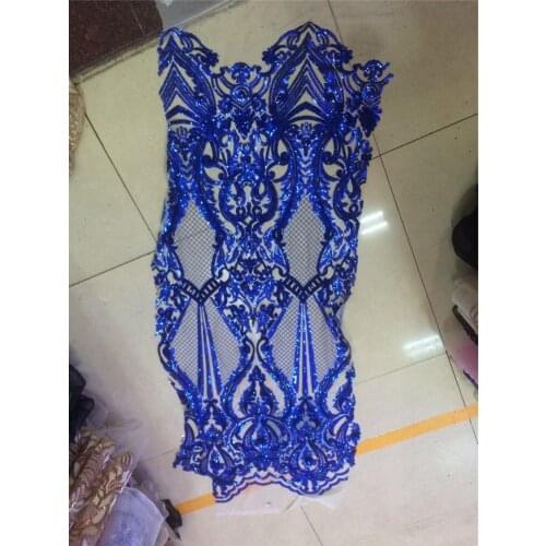 2017 Net Material royalblue French sequins Lace Fabric, Bridal Wedding African Sequins Lace Fabric High Quality