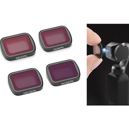 4 pcs ND-PL Filters ND4 + ND8 + ND16 + ND32 HD Filter For DJI osmo Pocket camera Handheld gimbal accessories