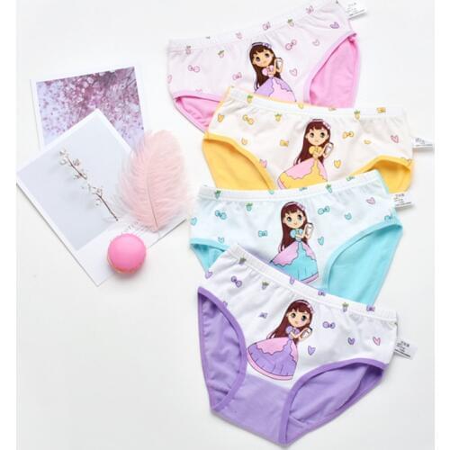 4pcs/lot Hot Fashion New Baby Girls Underwear Cotton Panties For Girls Kids Short Briefs Children Underpants