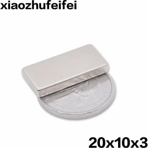 500pcs 20mm x 10mm x 3mm Rare Earth N35 Strong Magnet 20*10*3 Model Craft Fridge 20x10x3 NEW Art Craft Connection free shipping