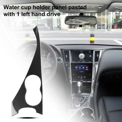 80% Hot Sales!! Center Console Panel Sticker Eco-friendly Non-fading Carbon Fiber Water Glass Panel Decals for Infiniti Q50 2014