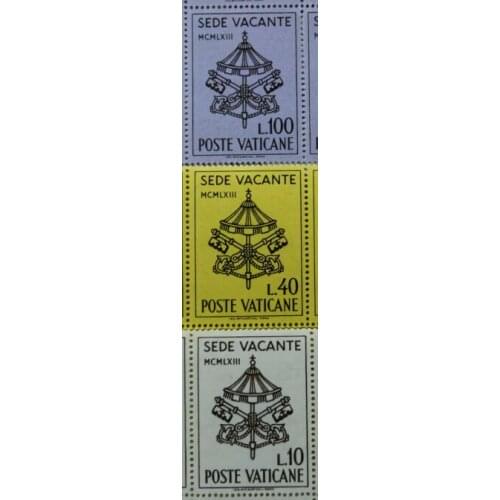 A6 3PCS vatican, 1963， Post Stamps Postage Collection