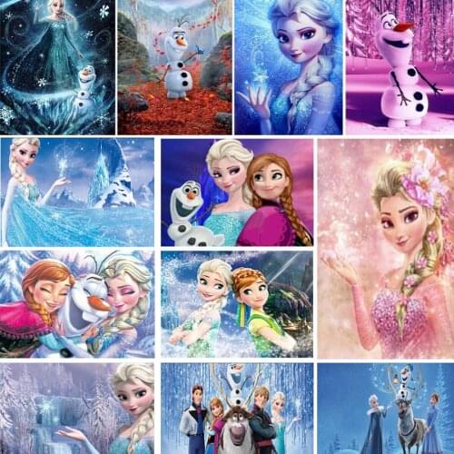 5D DIY Diamond Painting Disney Frozen Full Square/round Diamond Embroidery Cross Stitch Kits Diamond Mosaic
