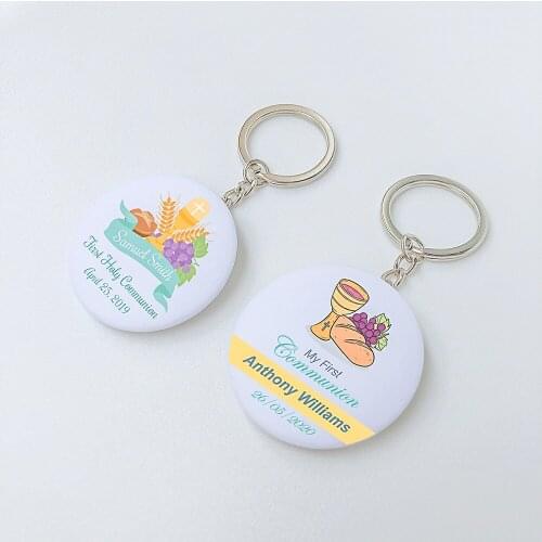 Personalized Baptism Favor Keychain Bottle Opener Boy Girl Christening Favors Custom Photo Key Chain First Communion Favor 30pcs