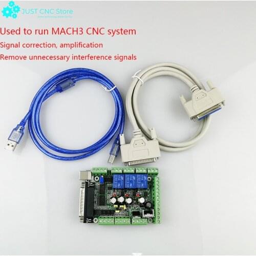 CNC Mach3 interface board 4 Axis 6 Axis 0-10pwm spindle speed control card engraving machine