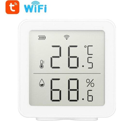 Tuya WIFI Temperature and Humidity Sensor Indoor Hygrometer Thermometer Detector Compatible with Alexa Google Home SmartLife