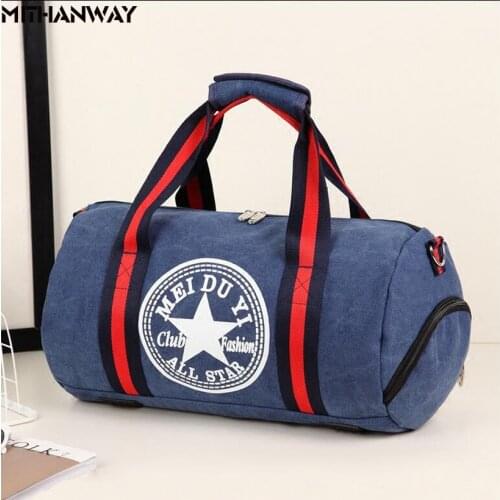 Canvas Womens Mans Bucket Duffel Shoulder Totes Bags Multifunction Sports Travel Yoga Gym Fitness Basketball Shoes Bag
