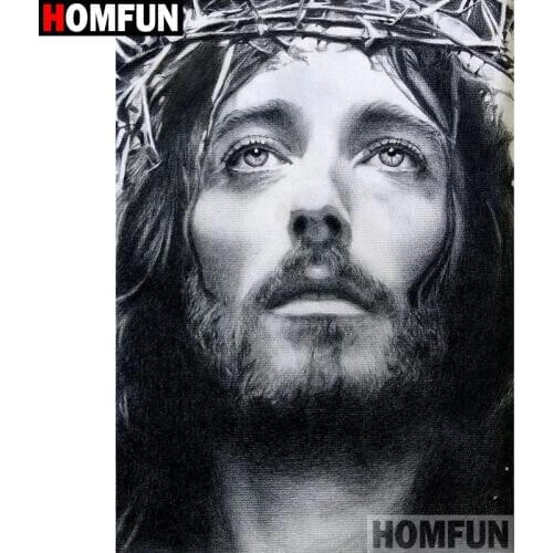 HOMFUN Diamond Painting Cross Stitch Pattern 5D Diamond Embroidery "Religious Jesus" Home Decor DIY diamond Art A27146