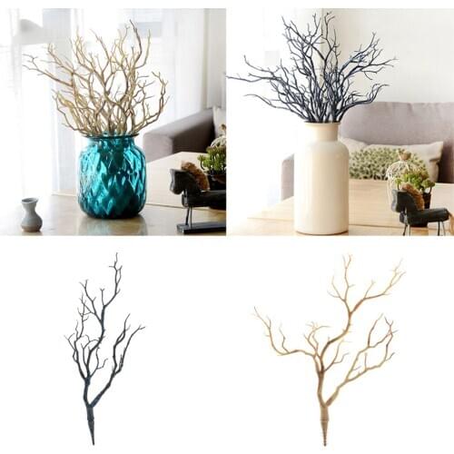 Handmade Simulation Plants Tree Branch Twig Branches Dried Flower for Home Living Room Bedroom Wedding Floral Decor 35cm
