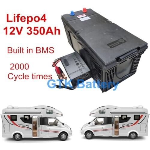 Camper Motorhomes Travel Trailers Fifth Wheels Yachts Trolling Motors Solar power 12V 350Ah Lifepo4 lithium battery+20A charger