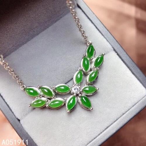 KJJEAXCMY fine jewelry natural Jasper 925 sterling silver women pendant necklace chain support test popular