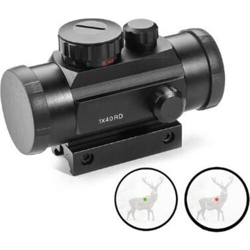 Holographic 1x40RD Red Dot Sight Airsoft Red Green cross Sight Scope Hunting Scope 11mm 20mm Rail Mount Collimator Sight