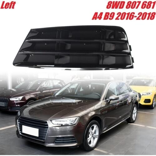Left Front Bumper Fog Light Grille Grill for- A4 B9 2016-2017 Fog Lamp Cover 8W0 807 681 R