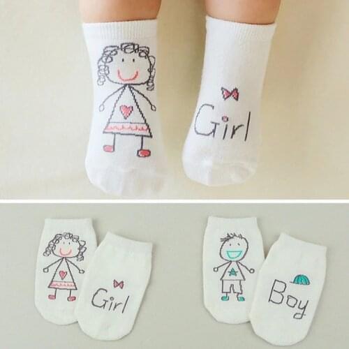 Cute Spring Autumn Baby Socks Newborn Cotton Baby Boys Girls Cute Toddler Asymmetry Anti-slip Socks for babies winter