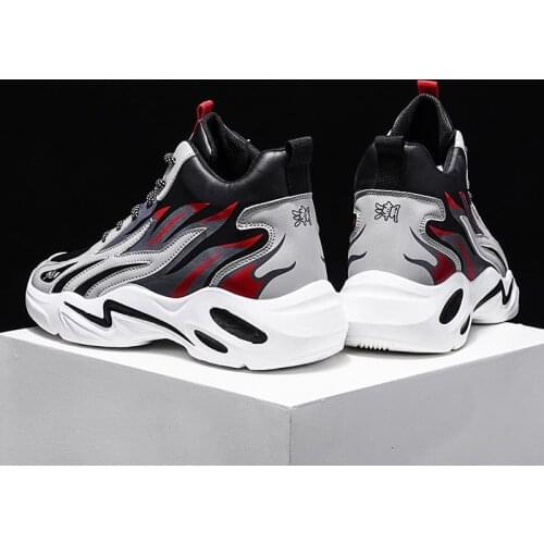 High Top Platform Chunky Sneakers Men Running Shoes Sports Sneakers Boy Sport Shoes Men Sneakers Gray Kids Trainers Gym GME-1204