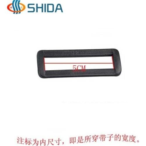 Wholesale 100pcs Black 2"(50mm)Internal Width Rectangle Plastic Buckle Backpack Straps Webbing Handbag DIY Accessories