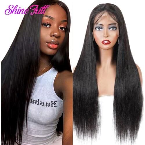 Panse HAIR Straight Brazilian Hair Lace Closure Wigs 150% Density Straight 100% Human Hair Wigs Pre Plucked