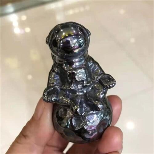 Natural quartz crystal Terahertz Folk Crafts healing stones jewelry astronaut for Home Decoration