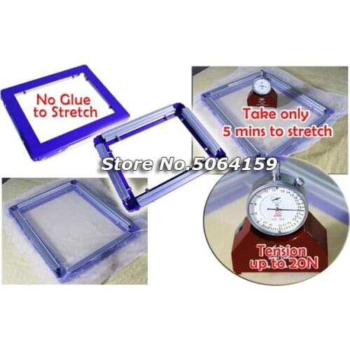 Screen Frame Mesh Silk Screen Printing Mesh Stretching Frame Glue Free Stretch Screen Frame Manual Stretcher Recyclable Tool