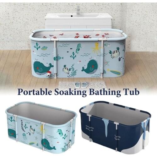 Adults Folding Bathtub Foldable Bathing Tub Portable Adult Bath Barrel Household Non-Inflatable Outdoor Tub Soaking Dropshipping