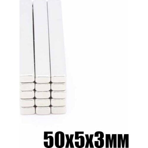 50pcs 50x5x3 mm Super strong N35 neodymium 50mmx 5mmx 3mm magnet 50x5x3 mm NdFeB magnet 50*5*3 mm magnets