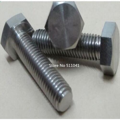 Titanium hexagon bolts,M20* 100MM,GRADE 2 TITANIUM HEX HEAD CAP SCREW,FULL THREAD,100 PCS WHOLESALE,free shipping