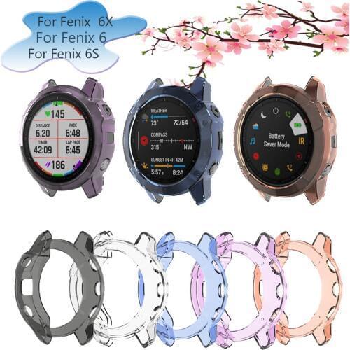 Ultra thin Case Cover Smart For Garmin 6X 5X Smart Watch belt Soft TPU Protection Silicone Case For Fenix 6 6S 6X Pro 5X 5Plus