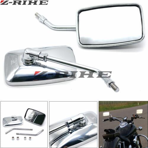 Chrome 10mm universal motorbike side mirrors motorcycle rearview mirror moto FOR Aprilia Bmw Buell Ducati YAMAHA Tirumph BMW