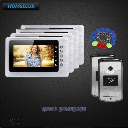 HOMSECUR 7" Video Door Intercom System with Mute Mode for Home Security for House/ Flat