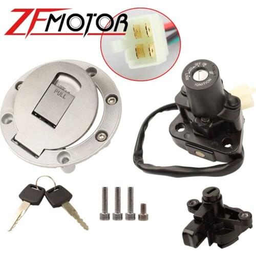 Motorcycle Ignition Switch Assembly Gas Cap Seat Lock Key Set for Yamaha YZF1000R YZF600R XJR600 XJR400