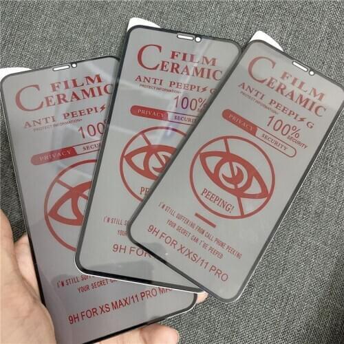 Ceramic Privacy frosted Protector For Iphone 11 12 Pro XR X XS Max 6s 6 7 8 Plus SE 2020 Protective Not Glass Screen Protector
