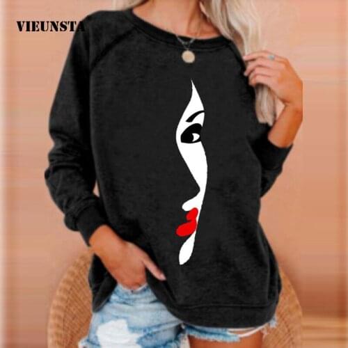 Women Oversized T-shirt 2021 Spring Autumn O-neck Long Sleeve Hedging Casual Female Clothing Casual Loose Cotton Printed T-shirt