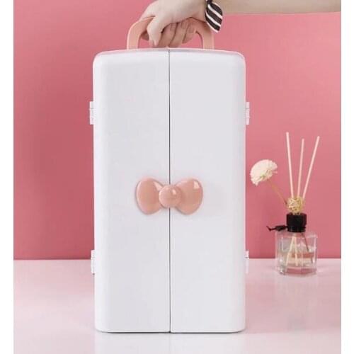 1PC Portable Make Up Organizer Jewelry Container Waterproof Storage Box Cosmetic Container Jewelry Case Organizer OK 0712