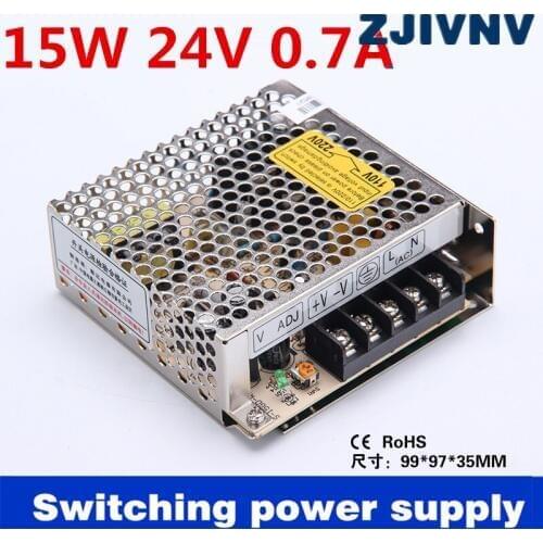 15w 24v 0.7a Single switching power supply AC/DC smps LED Power suply 24v power supply ac 220v to dc 24v (Model:S-15-24)
