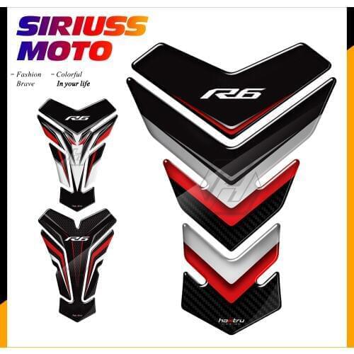 3D Resin Motorcycle Tank Pad Protector Sticker Case for Yamaha YZF-R6 R6 All Year