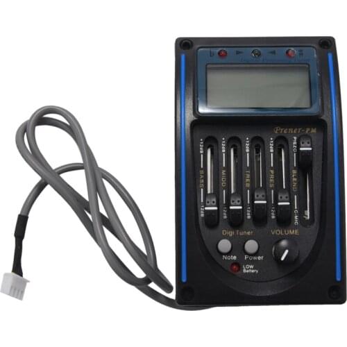 5 Bands Acoustic Guitar Pickup EQ Preamp LCD Tuner Equalizer with Mic LC-5