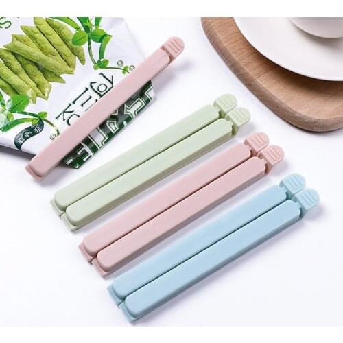 5Pcs Food Bag Clips Househould Food Snack Storage Sealing Bag Clips Sealer Clamp Kitchen Tool GQ