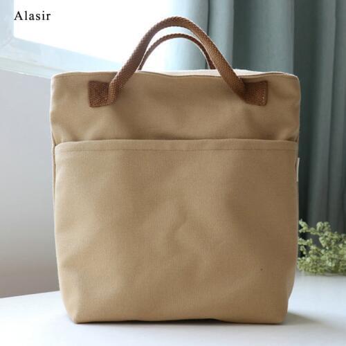 Alasir Canvas Totes Bags Unisex Handbags Small Canvas 39 S HandBags Designer Bags Pure Colors Casual Mini Cotton Bag