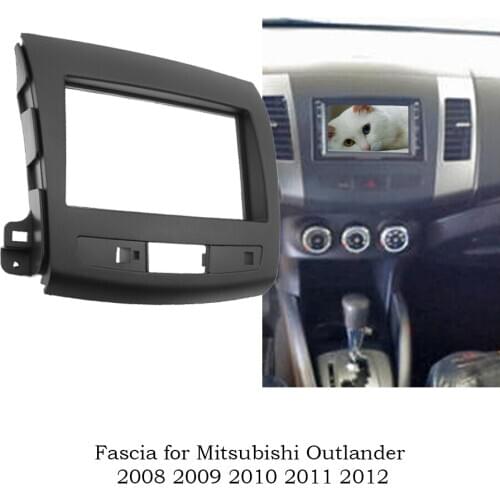 2Din Car Radio Panel Fascia For Mitsubishi Outlander 2008 - 2012 DVD Stereo Frame Mounting Dash Installation Bezel Trim Kit